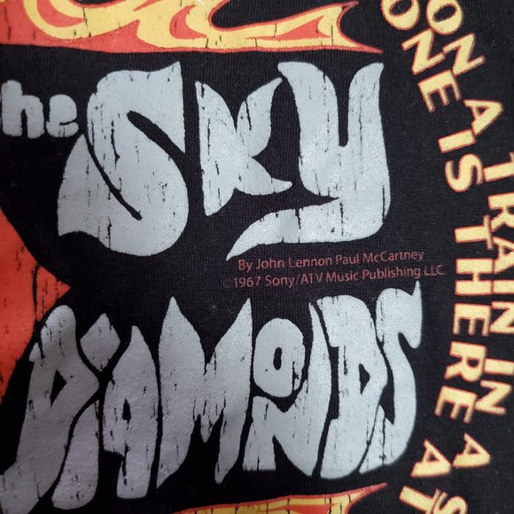 Lennon & McCartney Women‎ Shirt Medium Black Lucy In The Skey With Diamonds Tee - Picture 3 of 9